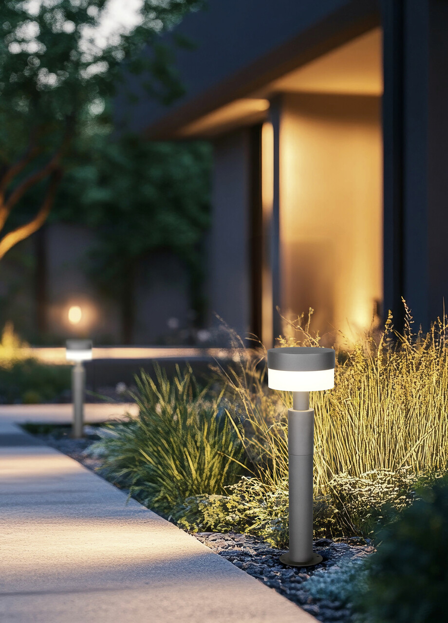 Lampadar de exterior Mackenzie, TRIO, 16.5x65 cm, 8W, 1x SMD, aluminiu, antracit - imagine 4